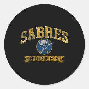 Buffalo Sabres Vintage Hockey Nhl Officially Licen Classic Round Sticker