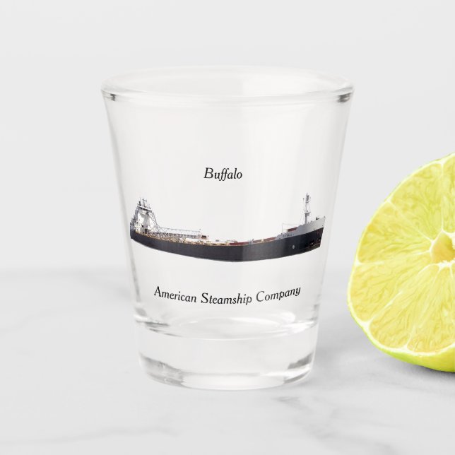 Buffalo shot glass (Front)