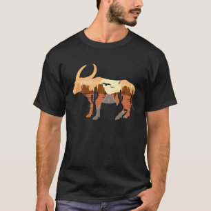 Buffalo silhouette Desert Cacti Monument Valley T-Shirt