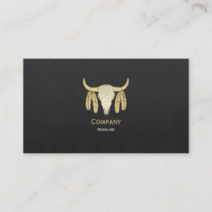 Buffalo Skull Business Card