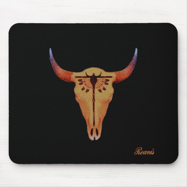 BUFFALO SKULL MOUSE PAD (Front)