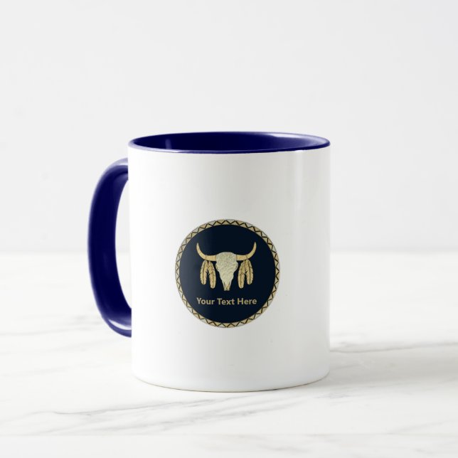 Buffalo Skull Mug (Front Left)