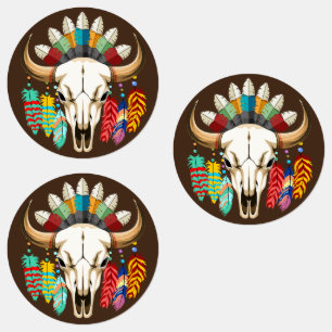 Buffalo Skull Native American Emblem