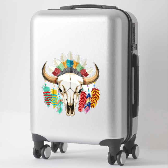 Buffalo Skull Native American Emblem (Suitcase)