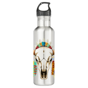 Buffalo Skull Native American Emblem 710 Ml Water Bottle