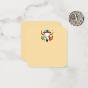 Buffalo Skull Native American Emblem Card