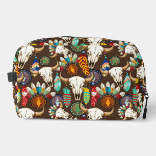 Buffalo Skull Native American Emblem Dopp Kit