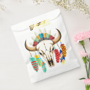 Buffalo Skull Native American Emblem Favour Bags