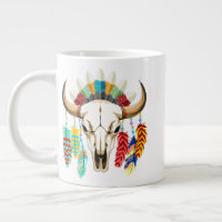 Buffalo Skull Native American Emblem