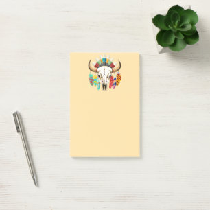 Buffalo Skull Native American Emblem Post-it Notes