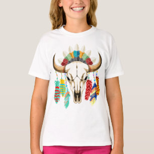 Buffalo Skull Native American Emblem T-Shirt