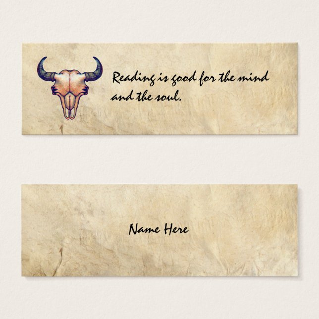Buffalo Skull Simulated Leather (Front & Back)