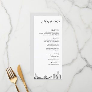 Buffalo Skyline Modern Wedding Dinner Menu