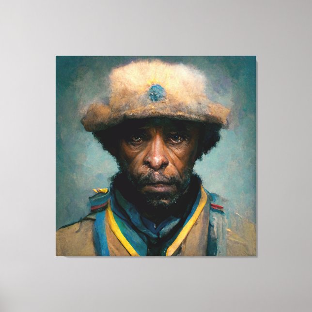 Buffalo Soldier II Canvas Print (Front)