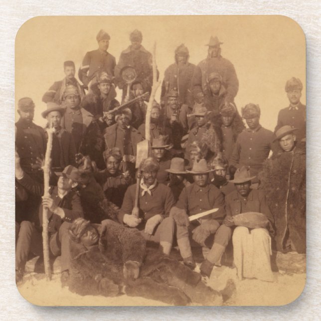 Buffalo Soldiers, First Black Regiment Coaster (Front)