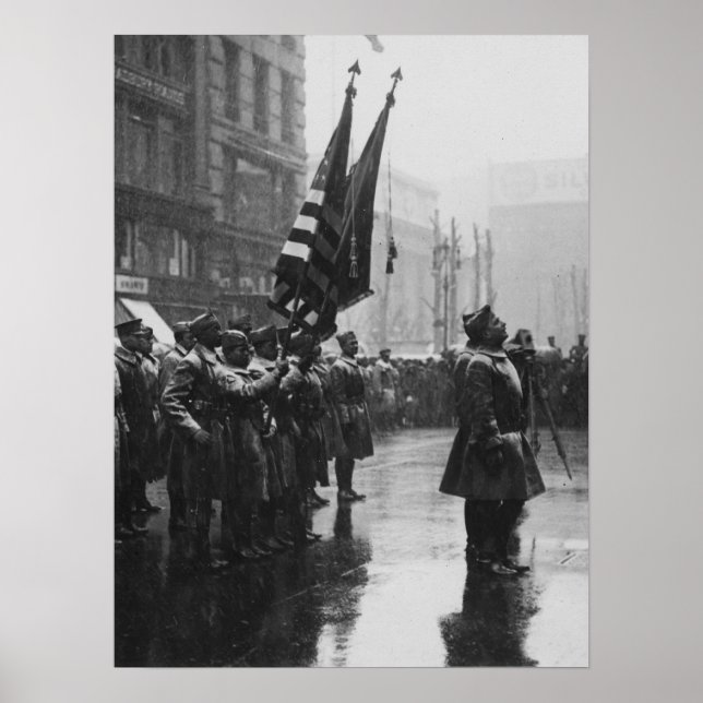 "Buffalo" Soldiers Returning Colours - 1919 Poster (Front)