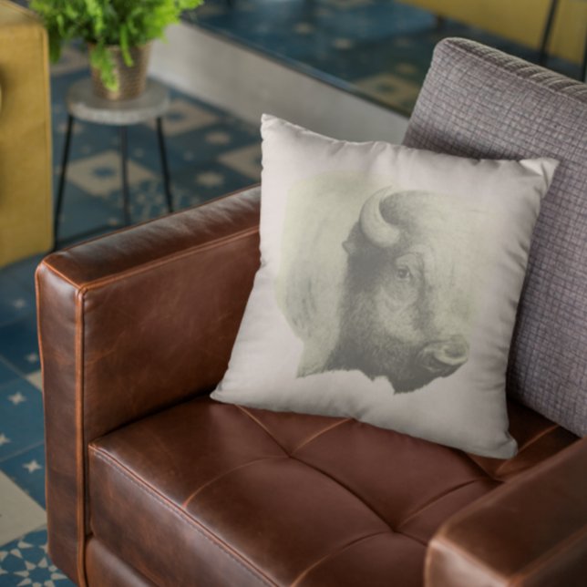 Buffalo Spirit Animal Artwork  Cushion (Creator Uploaded)