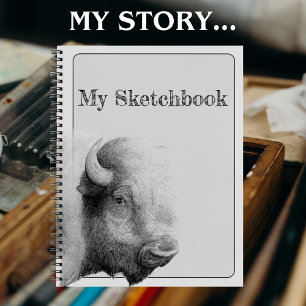 Buffalo Spirit Animal Original Art Notebook