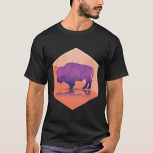 Buffalo Spirit Animal Purple Bison Ranch Gift T-Shirt