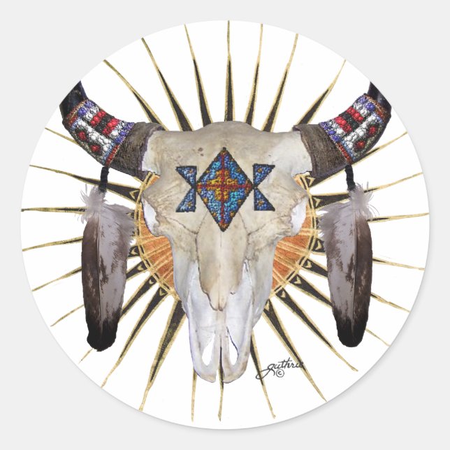 Buffalo Star Classic Round Sticker (Front)