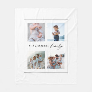 Buffalo tartan modern natural 4 photo Christmas Fl Fleece Blanket