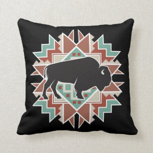 Buffalo Tribal Native Design Cushion