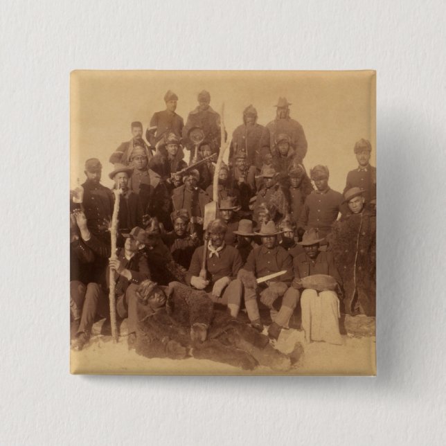 Buffalo Warriors: American Black Fighting Cavalry 15 Cm Square Badge (Front)