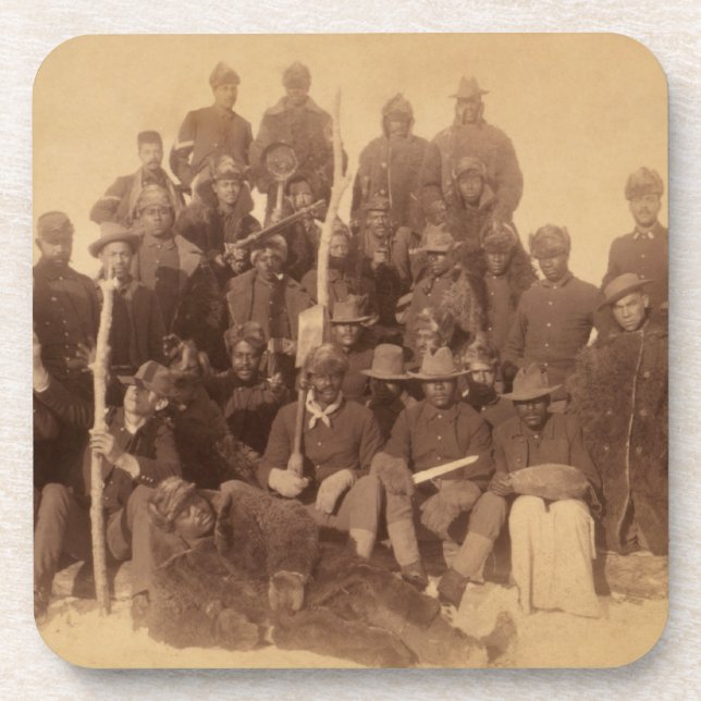 Buffalo Warriors: American Black Fighting Cavalry Coaster (Front)