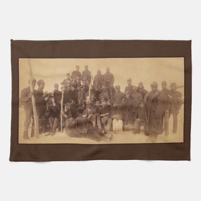 Buffalo Warriors: American Black Fighting Cavalry Tea Towel (Horizontal)