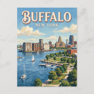 Buffalo Waterfront New York Postcard