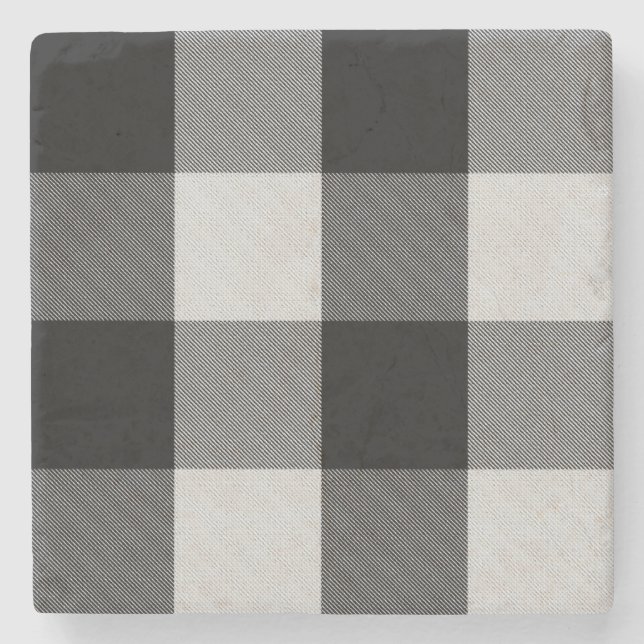 Buffalo White Stone Coaster (Front)
