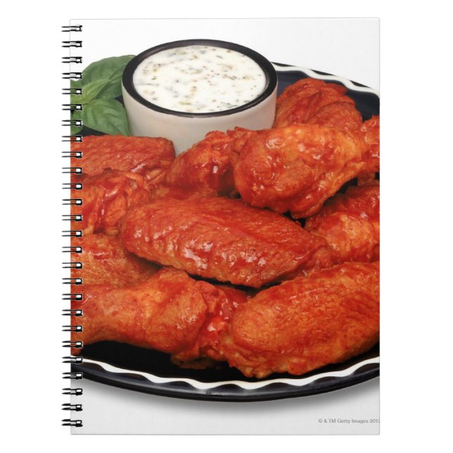 Buffalo wings with blue cheese notebook (Front)