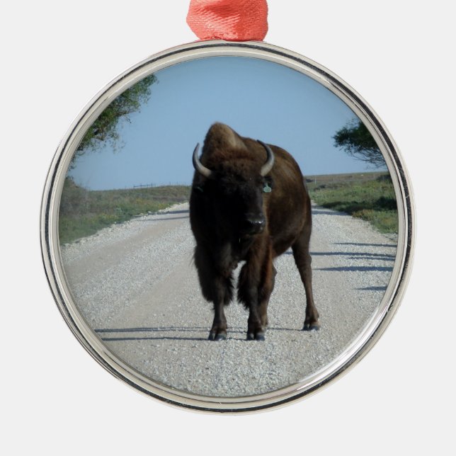 Buffaloed! Metal Tree Decoration (Front)