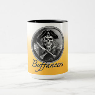 Buffaneers Pirate Skull with Utensils & Ice Cream Mug