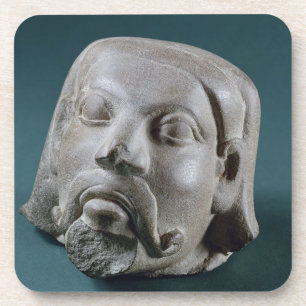 Buffed sandstone head of a foreigner, Sarnath, 3rd Coaster
