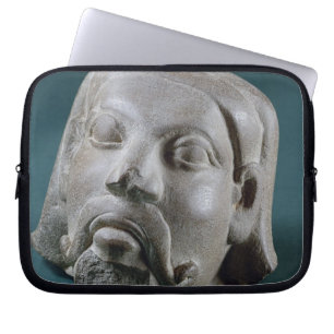 Buffed sandstone head of a foreigner, Sarnath, 3rd Laptop Sleeve