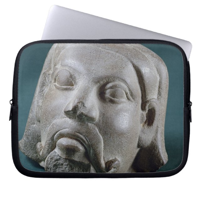 Buffed sandstone head of a foreigner, Sarnath, 3rd Laptop Sleeve (Front)