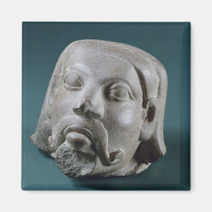 Buffed sandstone head of a foreigner, Sarnath, 3rd Magnet