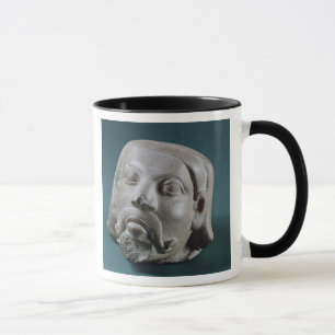 Buffed sandstone head of a foreigner, Sarnath, 3rd Mug