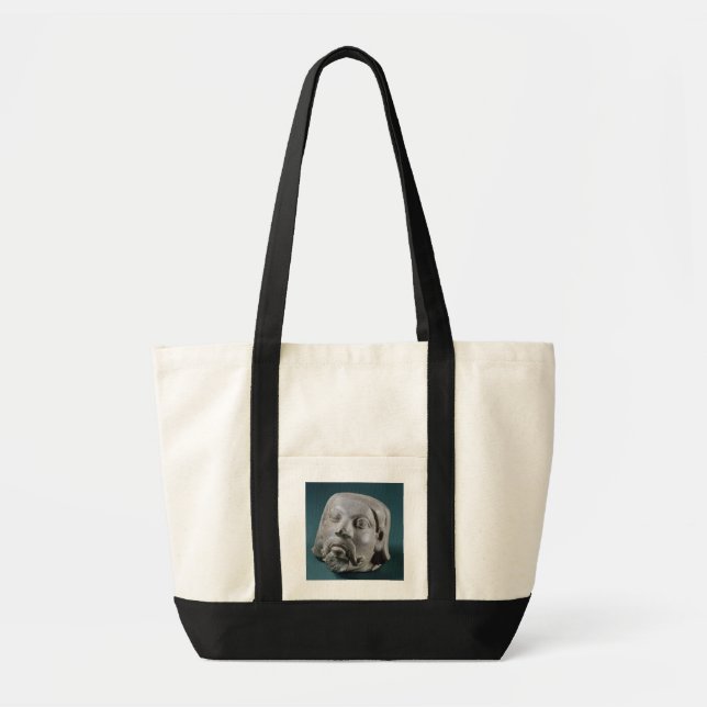Buffed sandstone head of a foreigner, Sarnath, 3rd Tote Bag (Front)