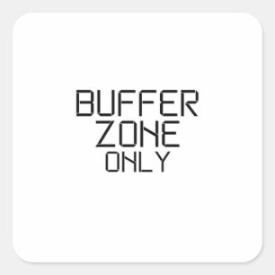 Buffer Zone Only Minimalist Stencil Sticker