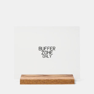 Buffer Zone Only Minimalist Technical Desk Name Acrylic Sign
