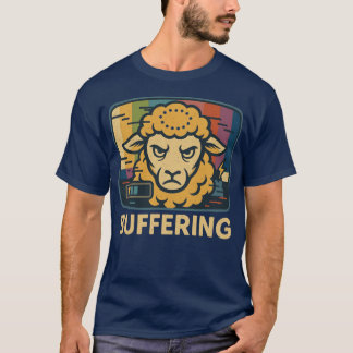 Buffering Sheep Glitch Art T-Shirt