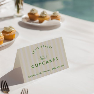 Buffet Card Vintage Yellow & Green Bachelorette 