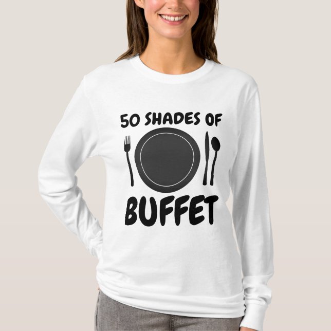 BUFFET Lover, Foodie T-shirts (Front)