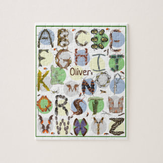 Bug Alphabet Kids Puzzle - Customise with Name 
