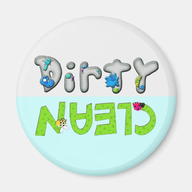 Bug and Germ Clean Dirty Dishwasher Magnet (Front)