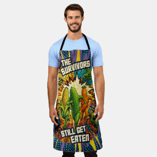 Bug attack panic vegetables cooking kitchen apron
