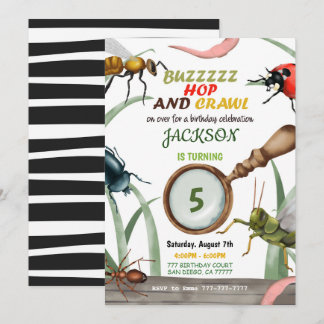 Bug Birthday Invitation