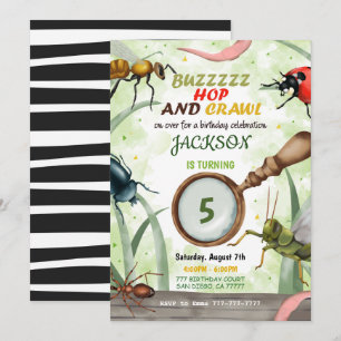 Bug Birthday Kids Invitation